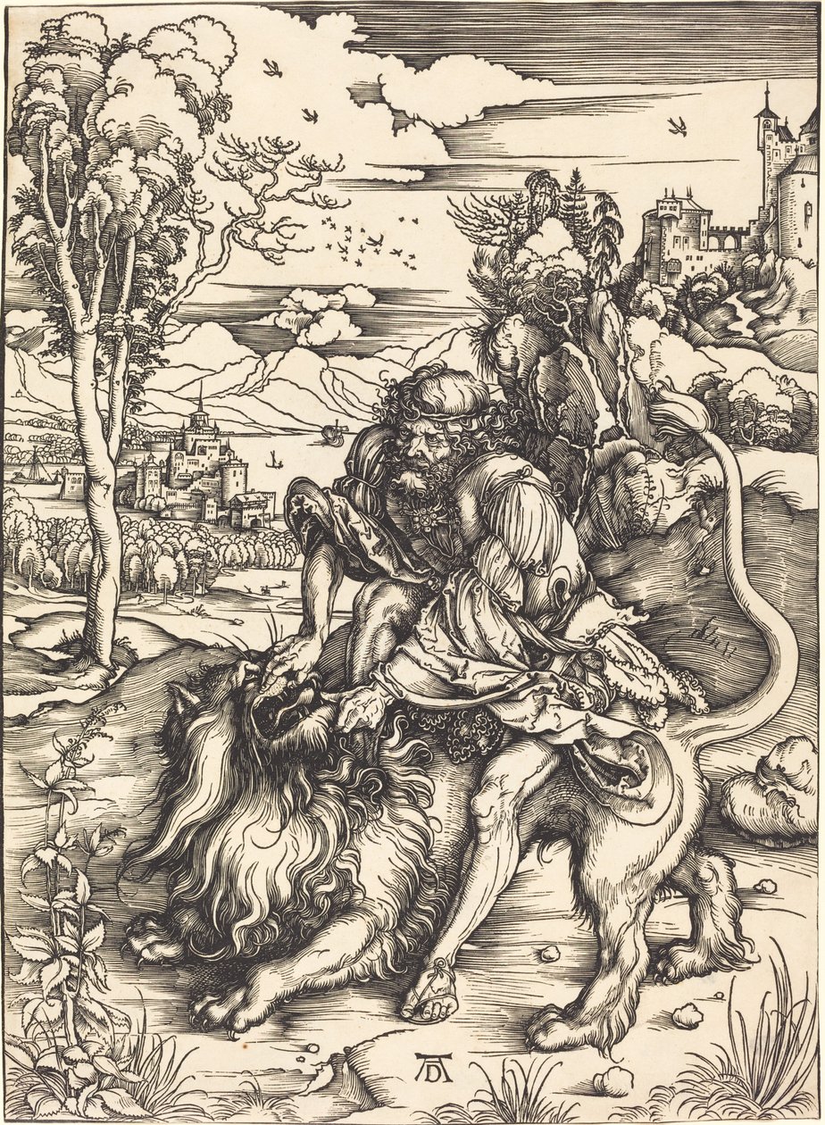 Samson Combattant le Lion - Albrecht Dürer