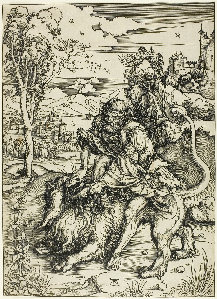 Samson déchirant le lion - Albrecht Dürer