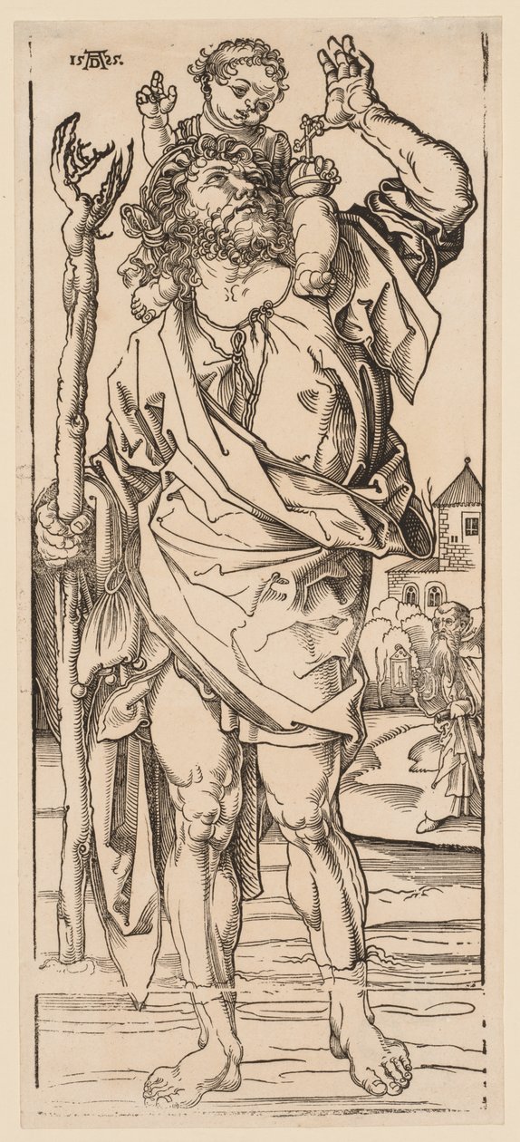 Saint Christophe traversant le ruisseau - Albrecht Dürer