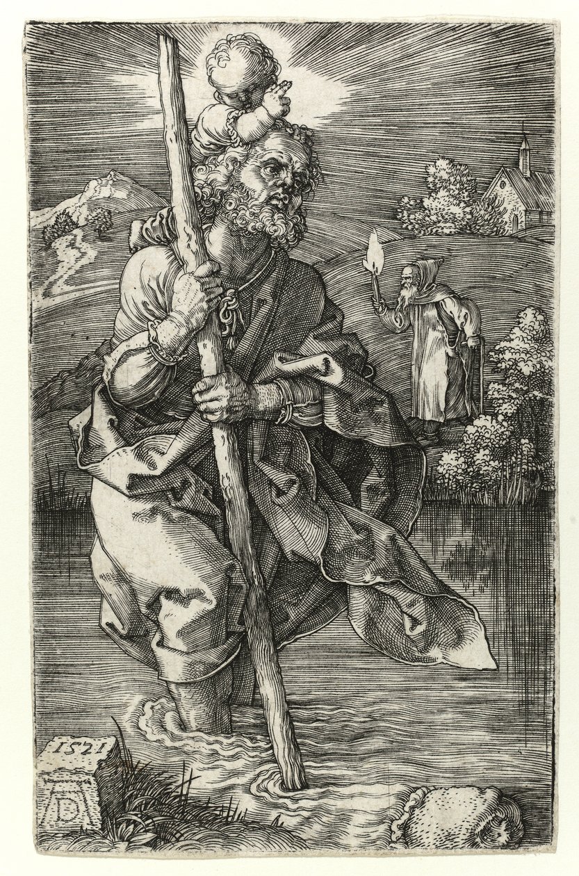 Saint Christophe tourné à droite, 1521 - Albrecht Dürer
