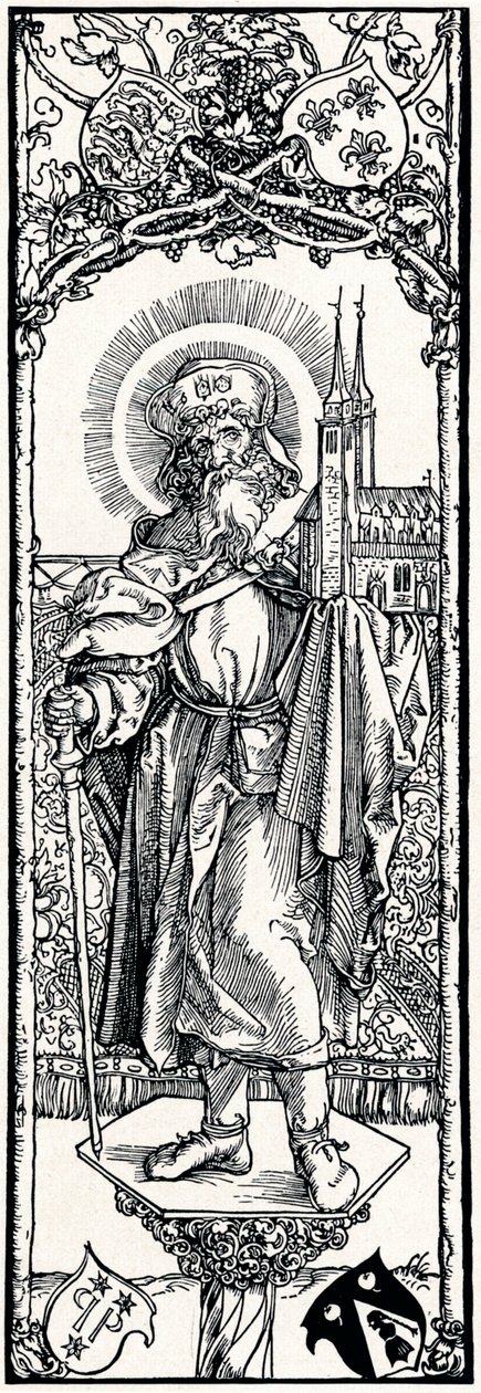 Saint Sebaldus sur un chapiteau - Albrecht Dürer