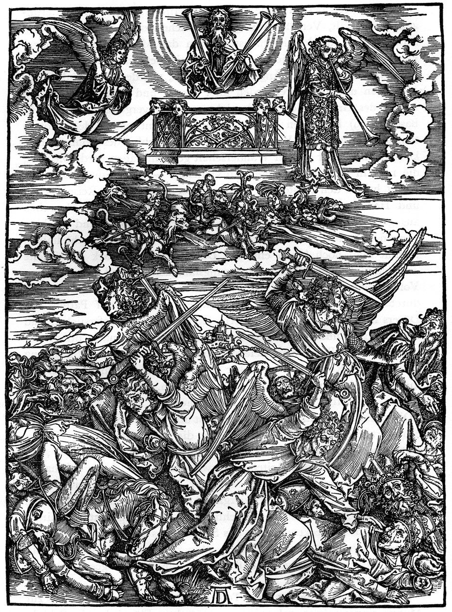 Les quatre anges vengeurs, 1498, 1936 - Albrecht Dürer