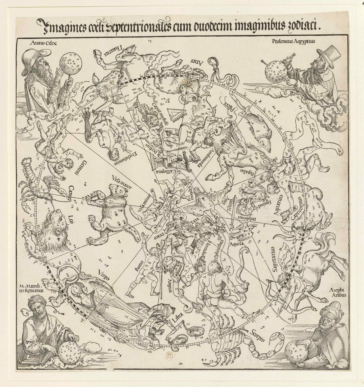 Hémisphère céleste nord - Albrecht Dürer