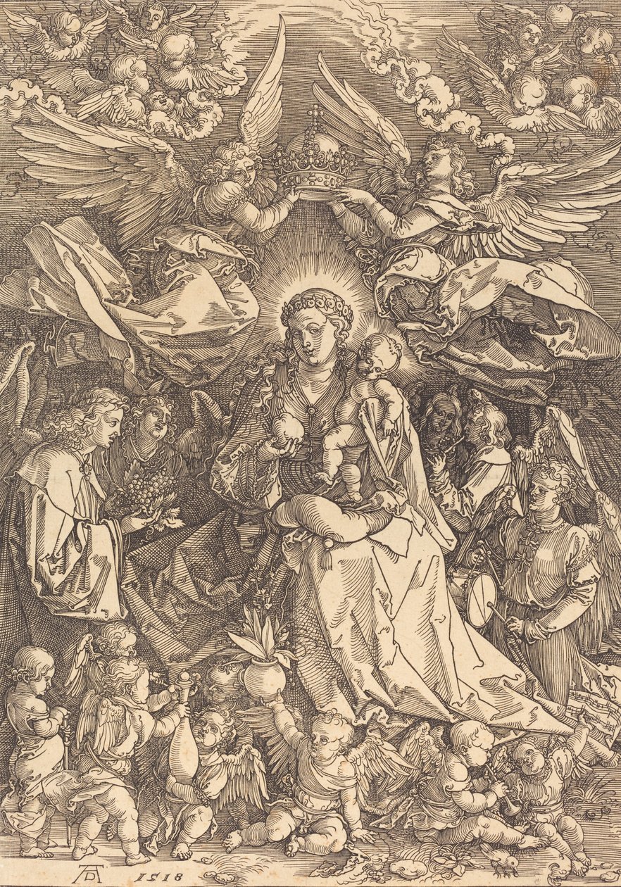 La Vierge entourée de nombreux anges, 1518 - Albrecht Dürer