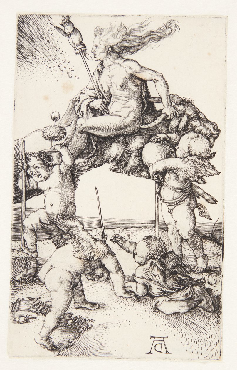 Sorcière chevauchant à l