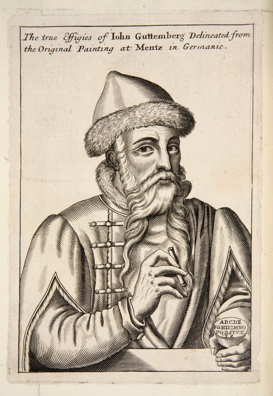 Jean Guttemberg, gravure publiée en 1683 - Albrecht Mentz