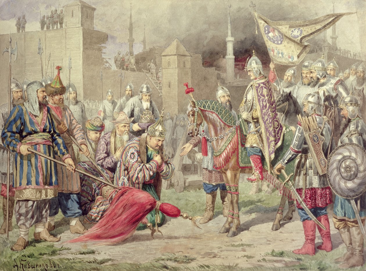 Tsar Ivan IV Vassilievitch le Terrible (1530-84) conquérant Kazan, 1880 - Aleksei Danilovich Kivshenko