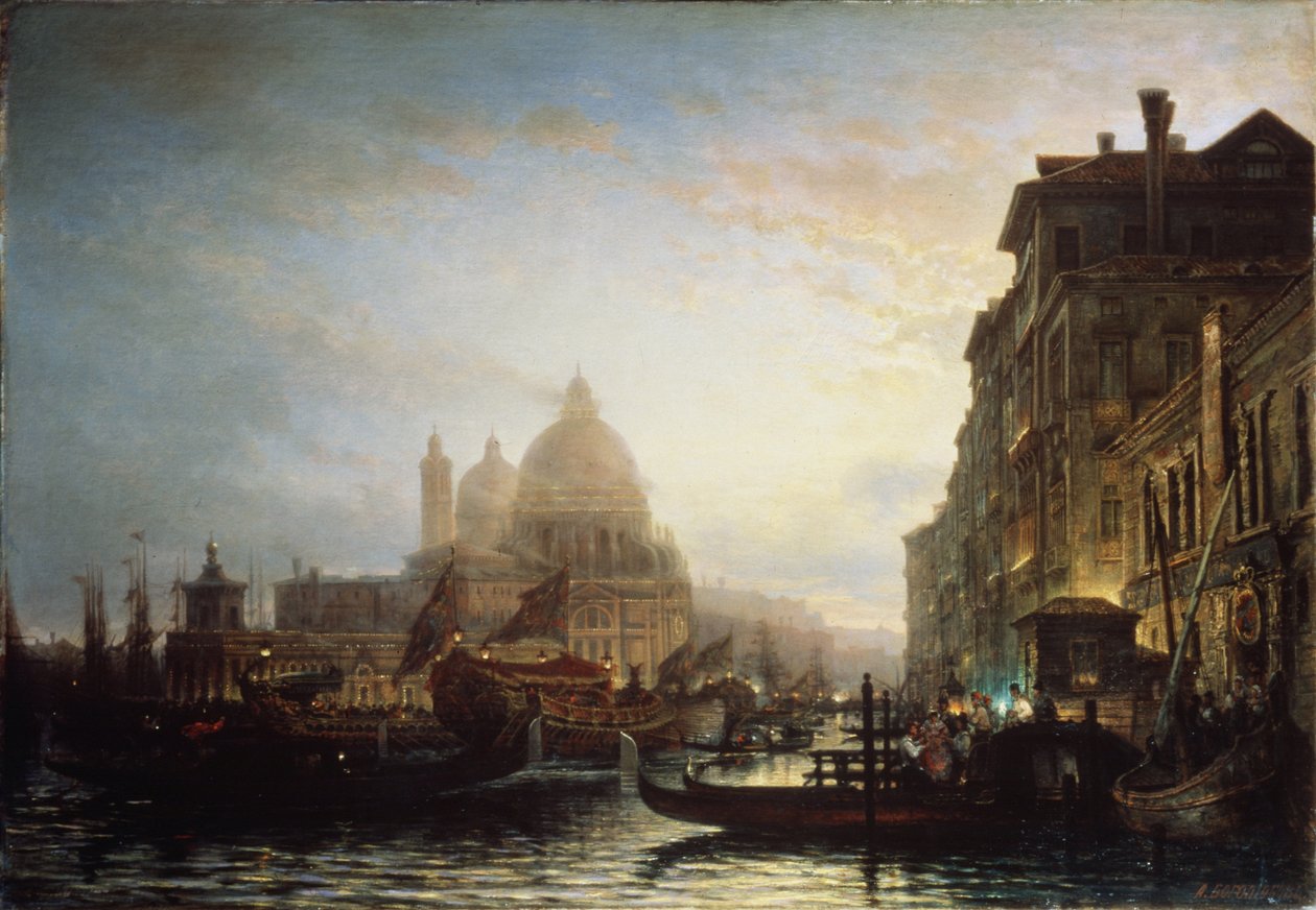 Venise la nuit, 1856 - Aleksei Petrovich Bogolyubov