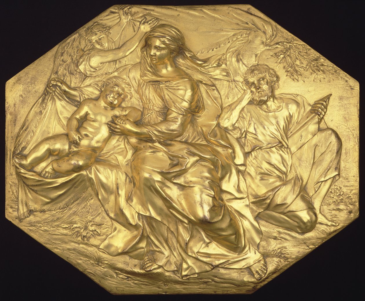 Le repos pendant la fuite en Égypte, relief, c.1635-40 - Alessandro Algardi