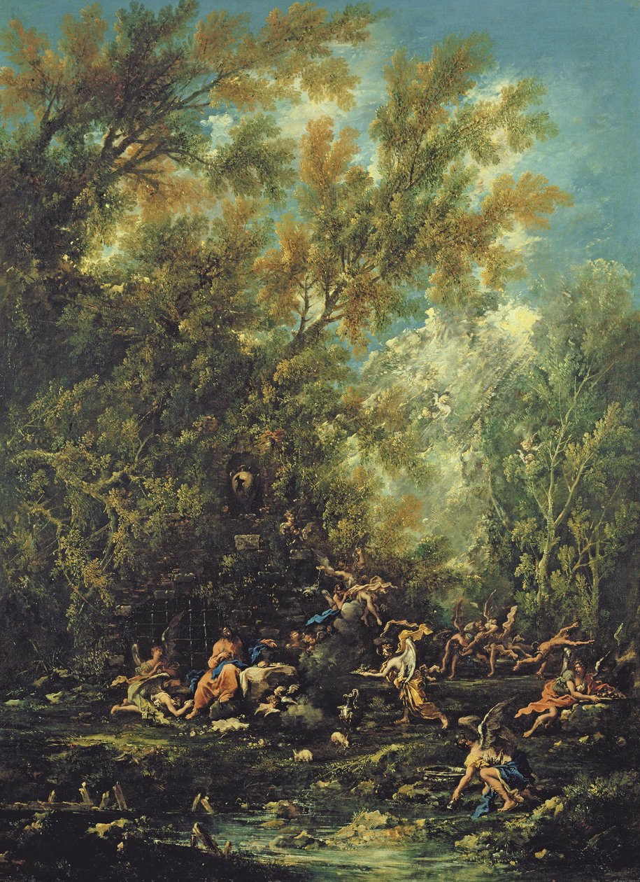 Christ assisté par les anges, c.1725-30 - Alessandro Magnasco
