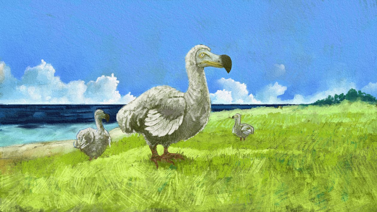 Représentation du dodo éteint (illustration) - Alessandro Lonati
