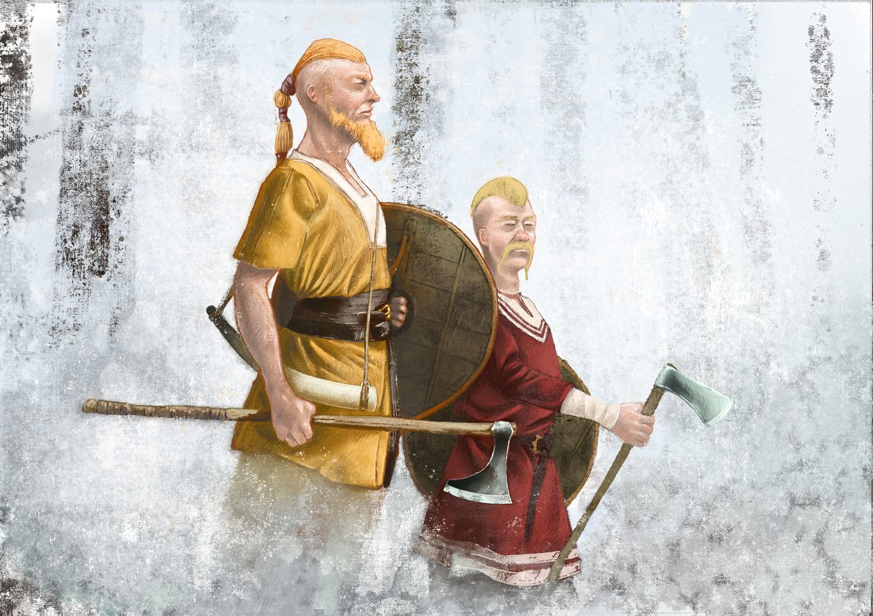 Vikings dans la forêt brumeuse - Alessandro Lonati