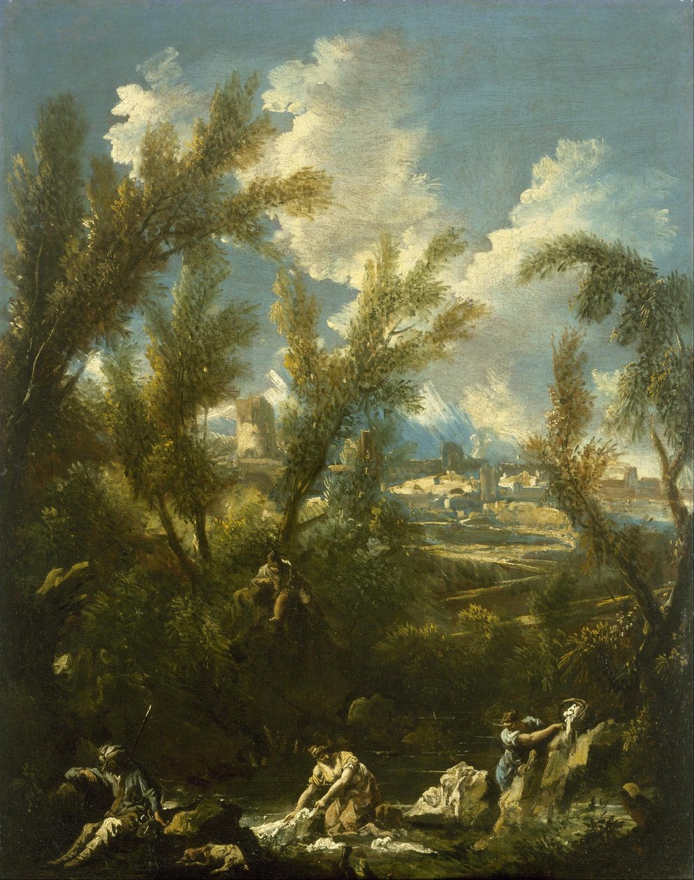 Paysage avec lavandière - Alessandro Magnasco