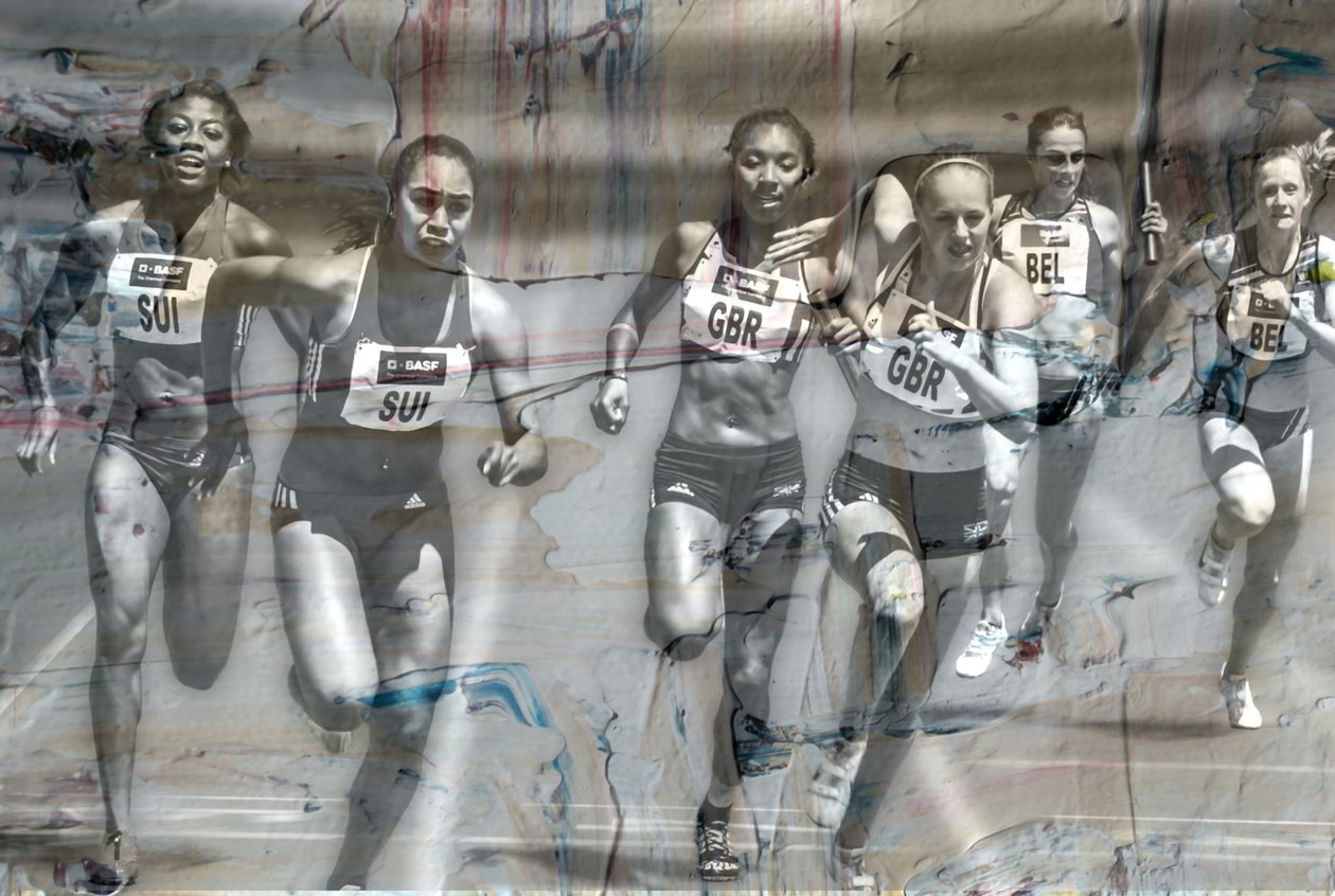 courir vers la ligne d