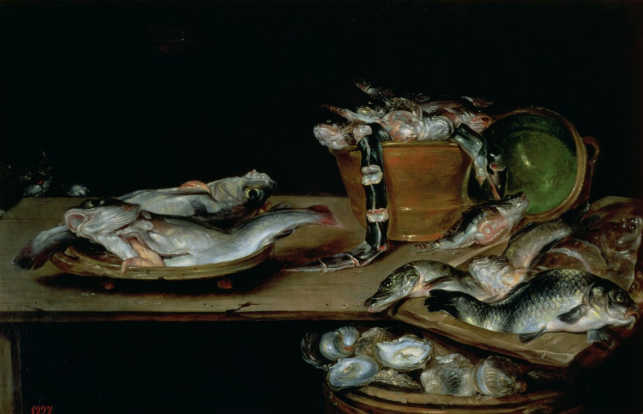 Nature morte avec poisson - Alexander van Adriaenssen