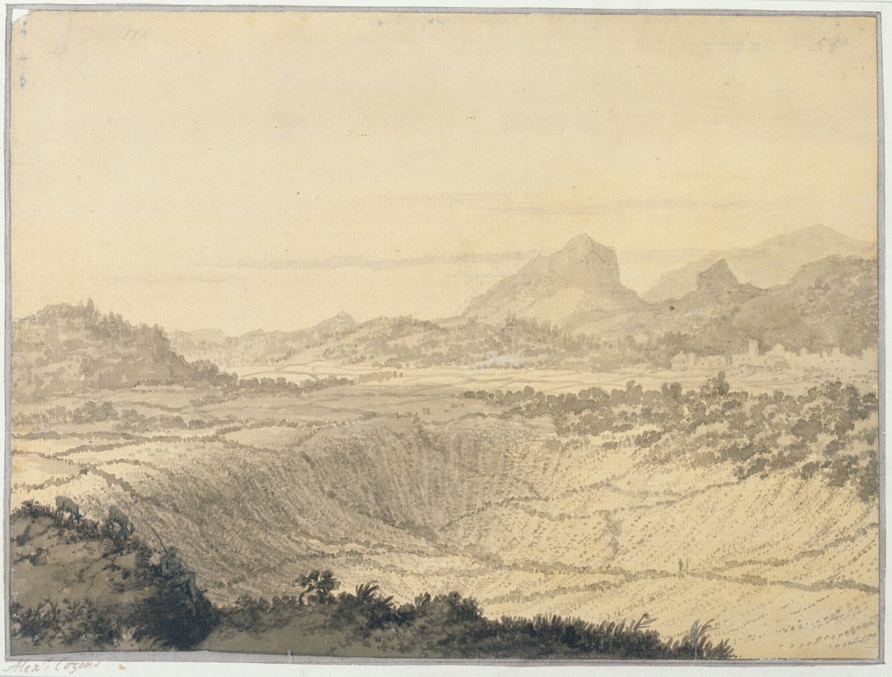 Paysage rocheux - Alexander Cozens