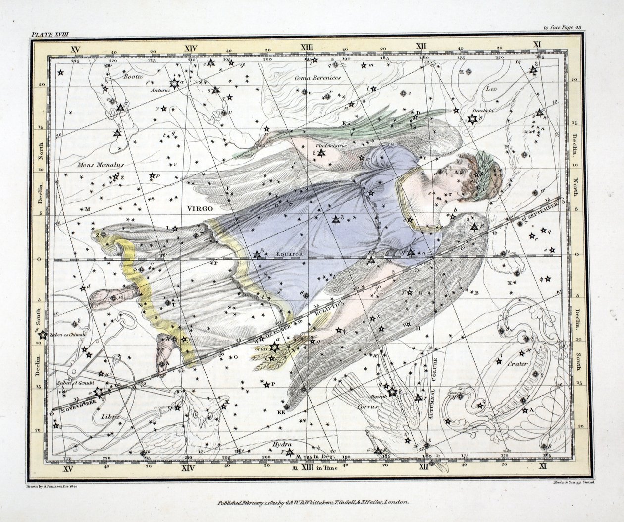 Les Constellations (Planche XVIII) Vierge, de 