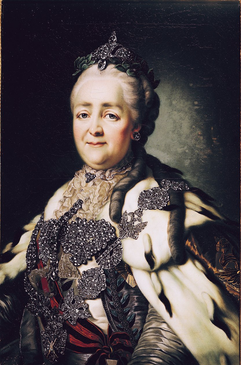Portrait de Catherine II (1729-96) de Russie - Alexander Roslin