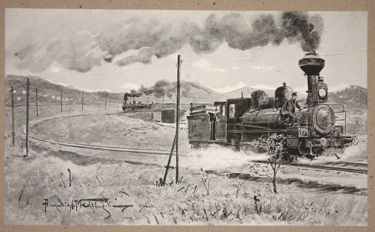 Train de munitions conduit sous le feu ennemi de Liao-Yang à Port Arthur par le lieutenant-colonel Spiridonoff, 25 avril 1904, illustration de 