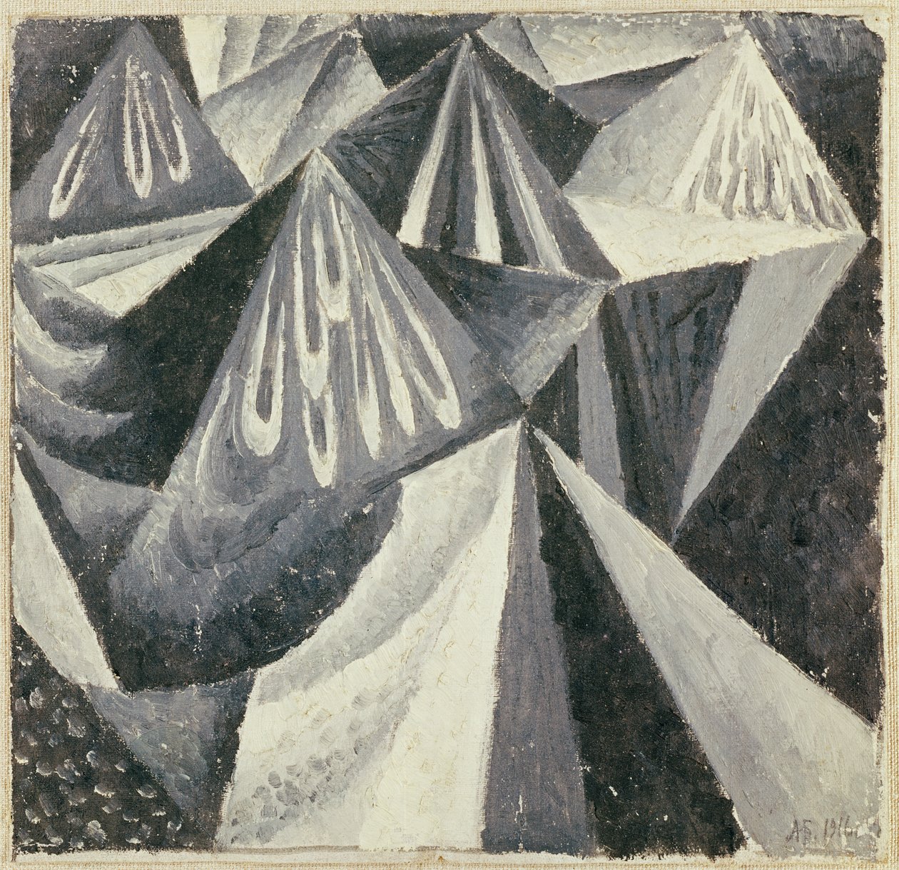 Composition cubo-futuriste en gris et blanc, 1916 - Alexander Bogomazov