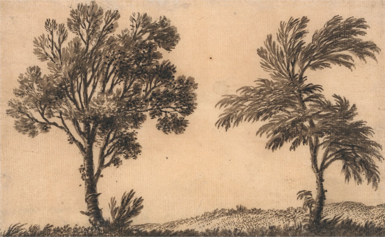 Étude de deux saules - Alexander Cozens