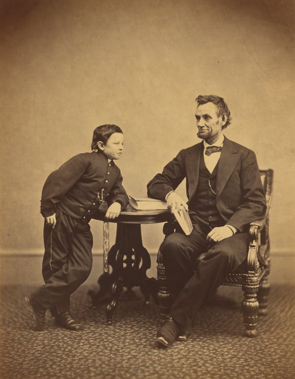 Abraham Lincoln et son fils Thomas (Tad) - Alexander Gardner