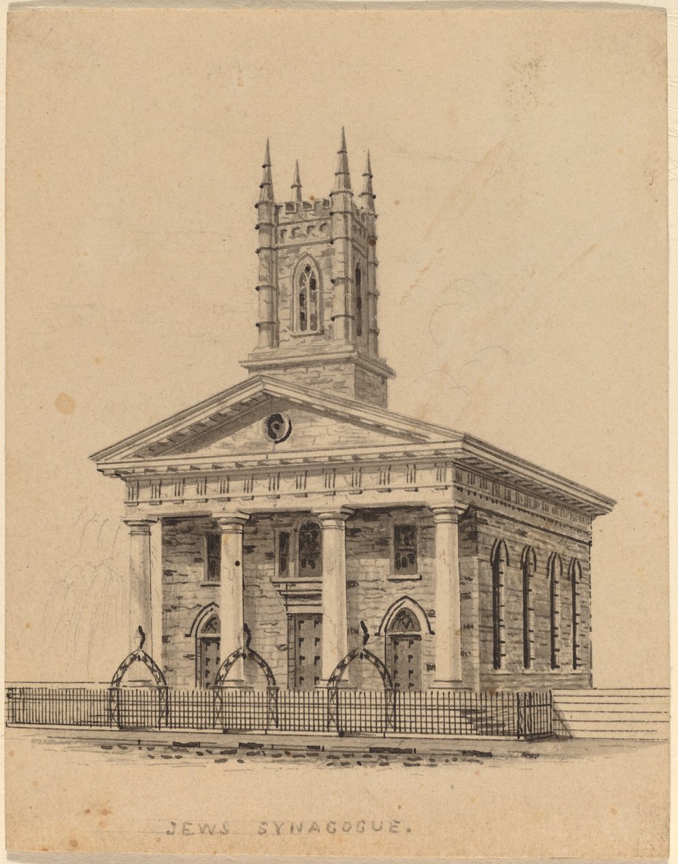 Synagogue juive, N.Y. - Alexander Jackson Davis