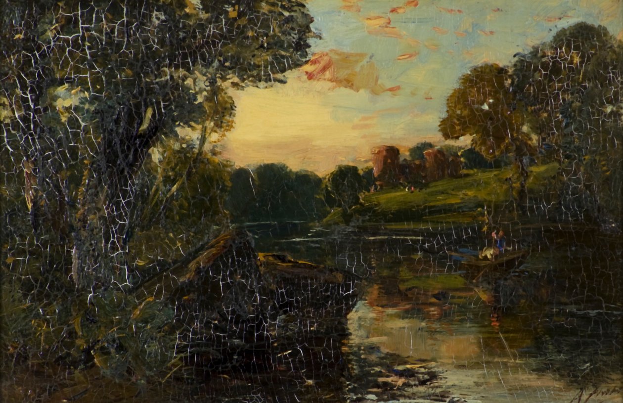 Scène de rivière - Alexander Jnr. Fraser