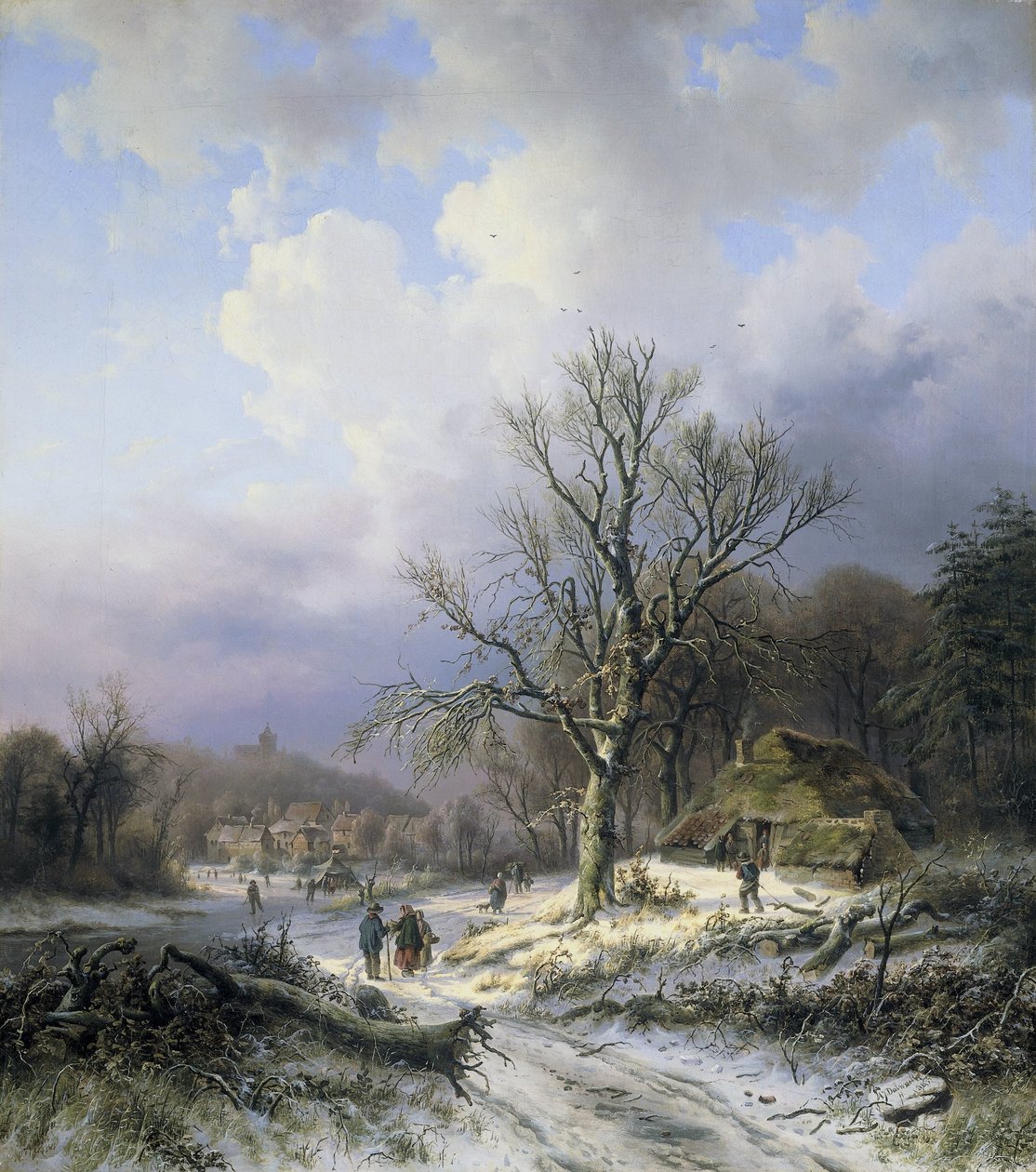 Paysage enneigé - Alexander Joseph Daiwaille