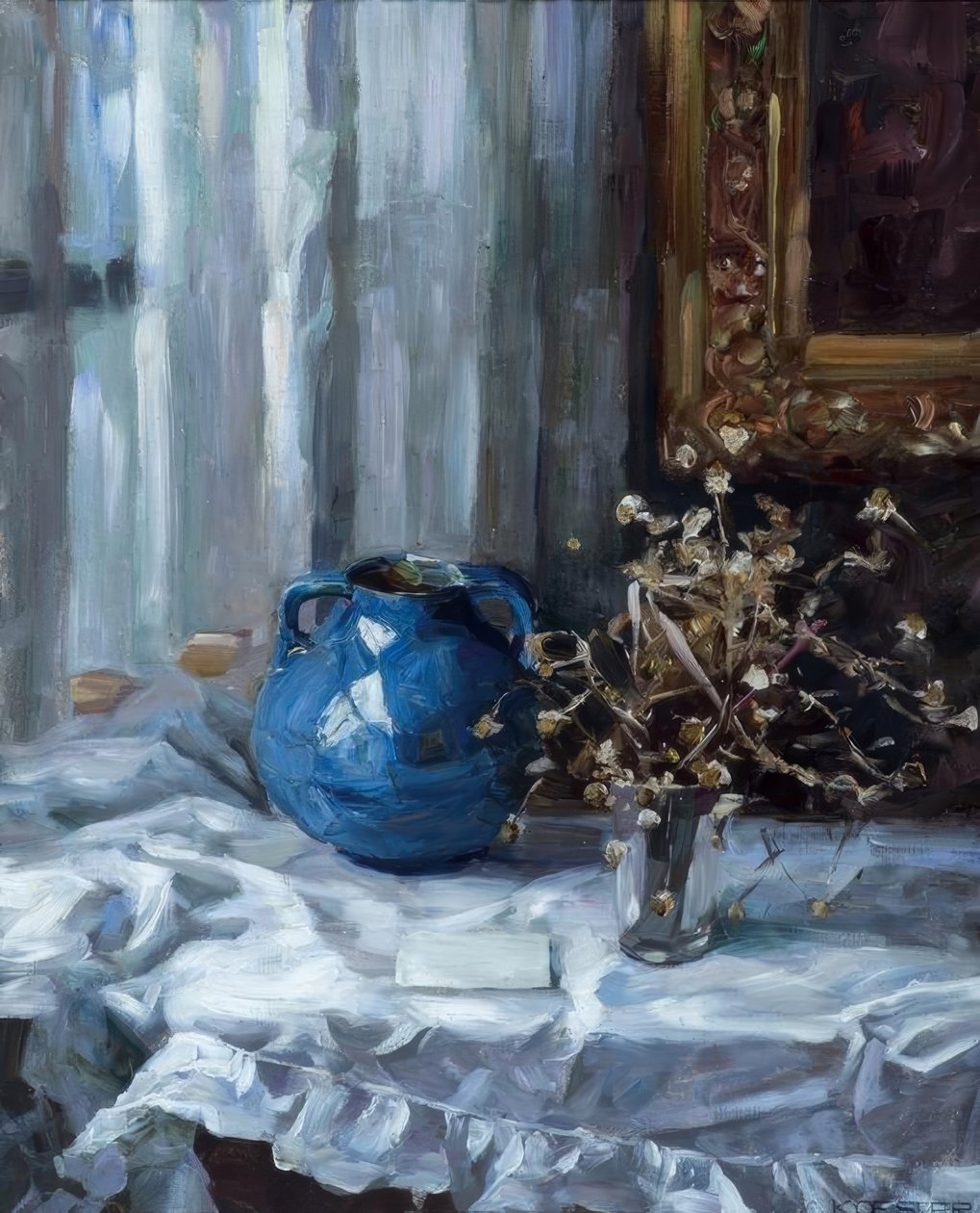 A.Koester, Nature morte avec vase bleu - Alexander Köster