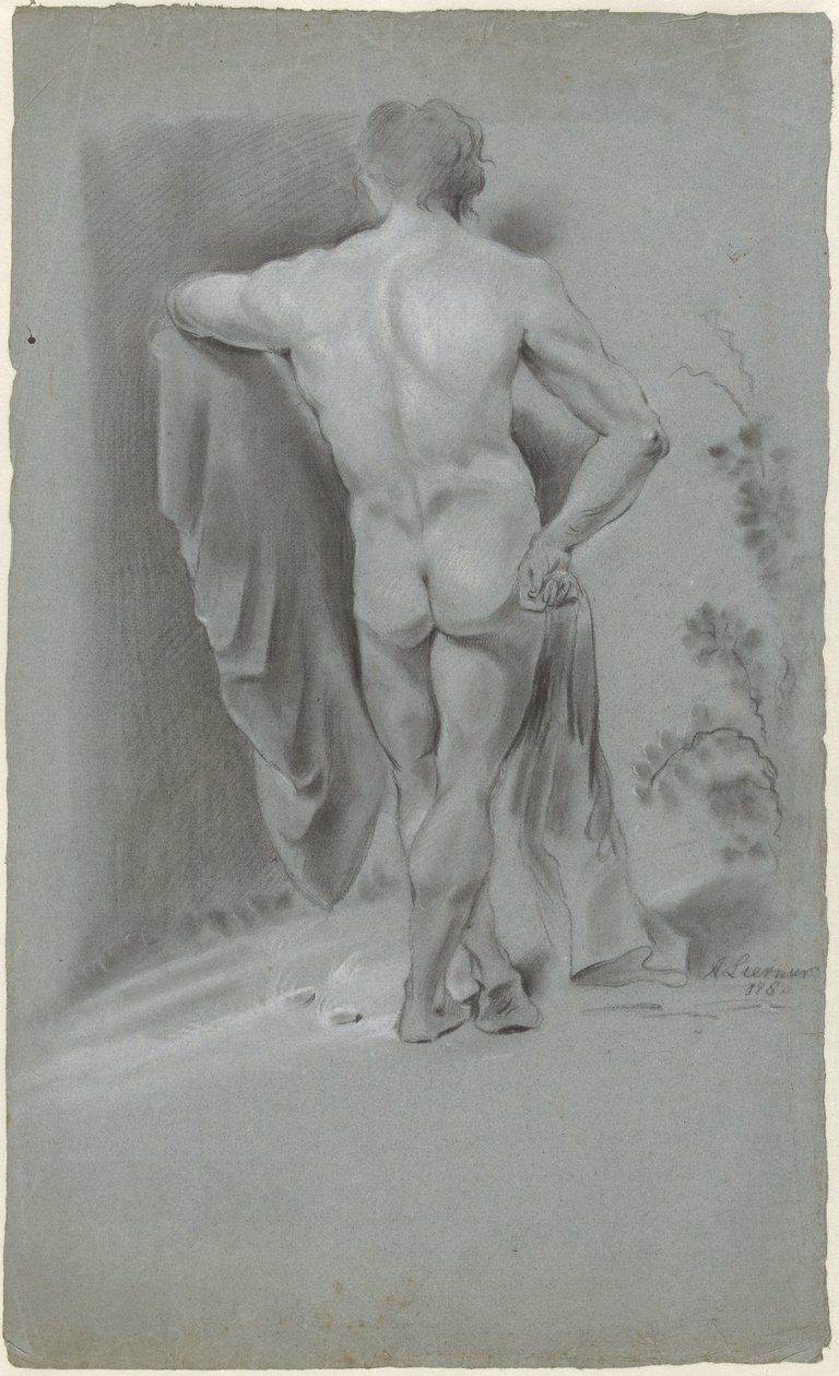 Nu masculin debout, vu de dos - Alexander Liernur