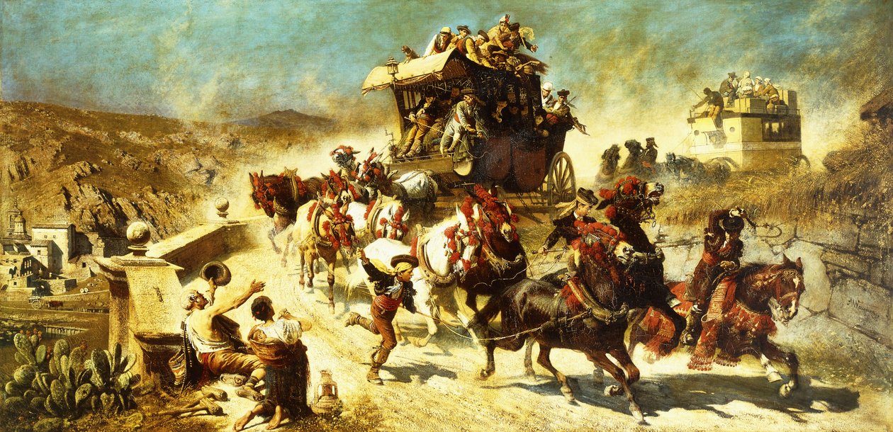 La diligence espagnole à Tolède - Alexander von Wagner