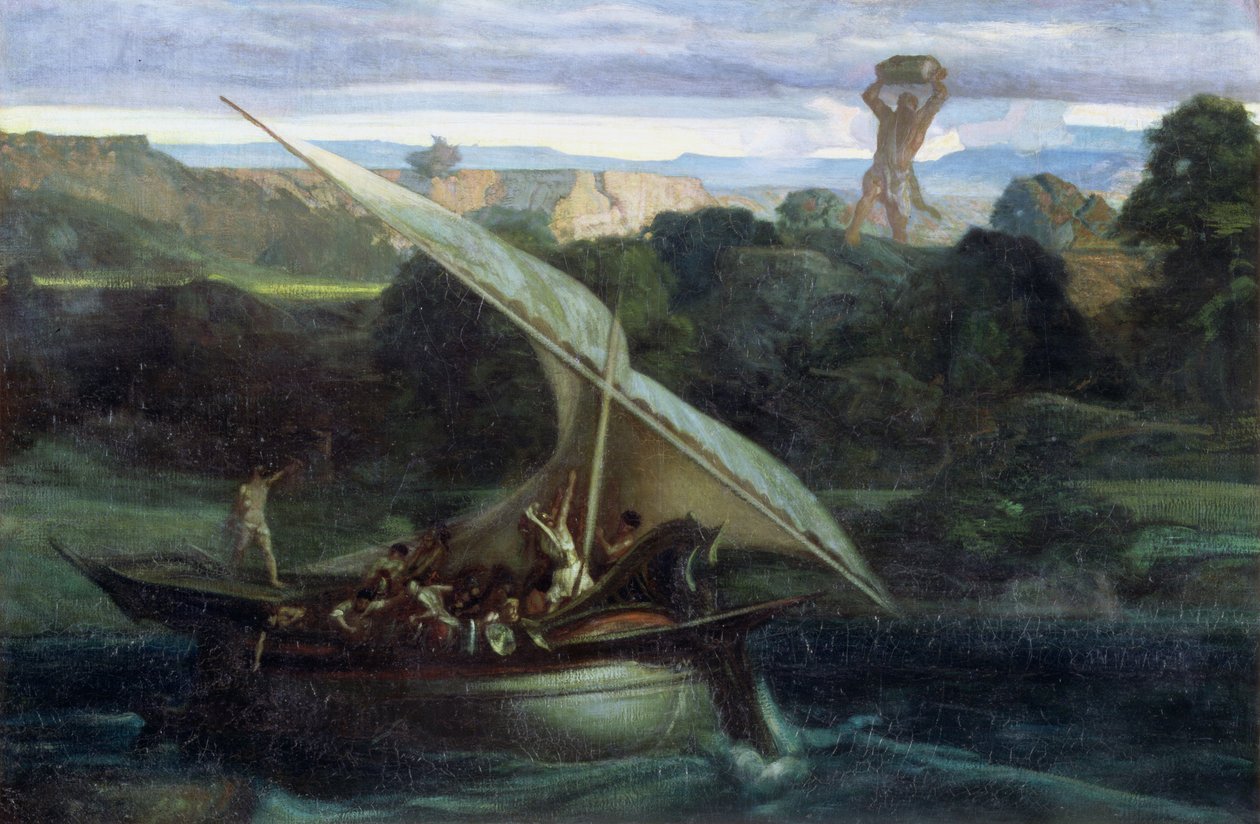 Polyphème attaquant des marins dans leur bateau, 1855 - Alexandre Gabriel Decamps