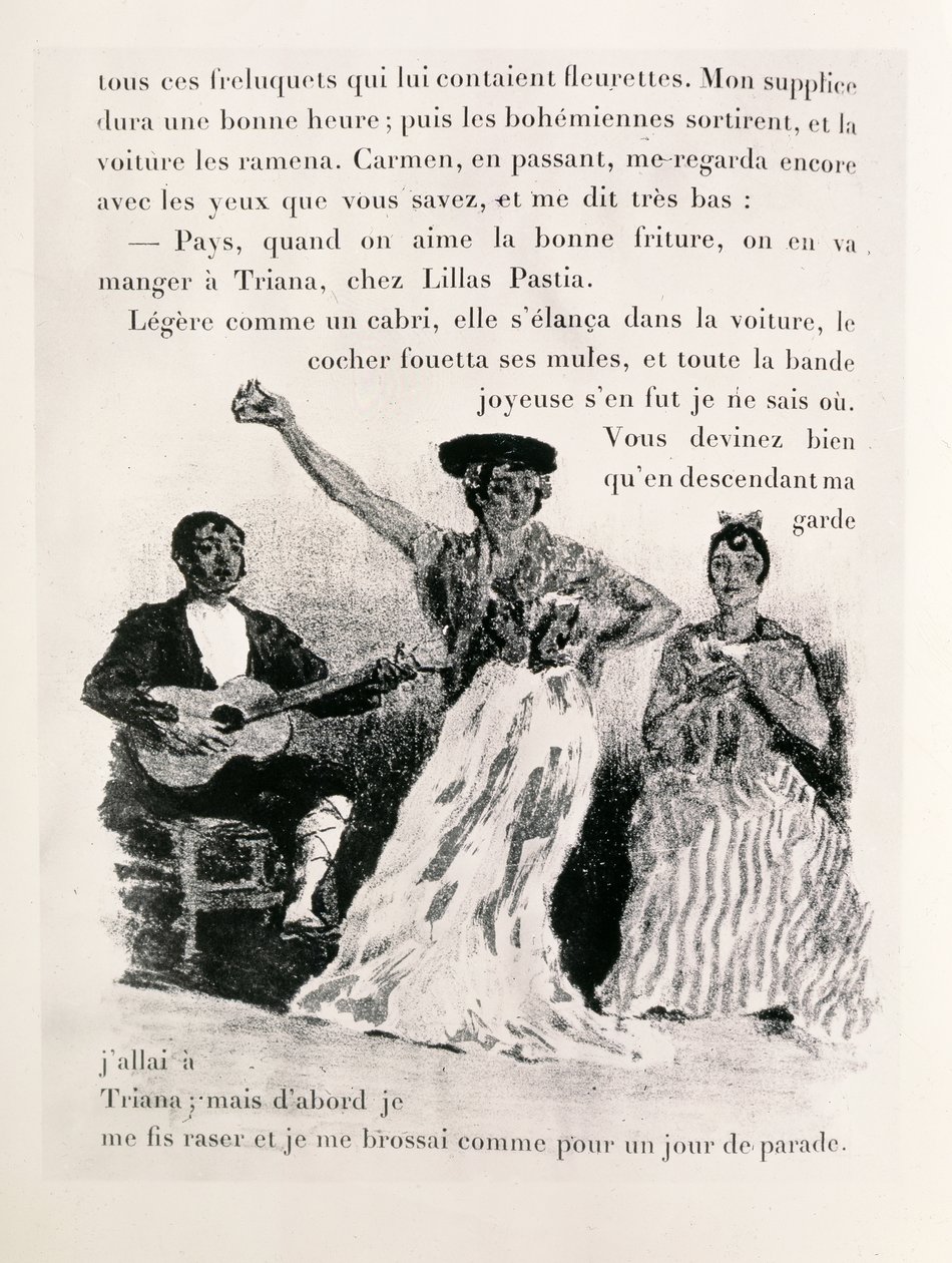 Carmen dansant, publié en 1901 - Alexandre Lunois
