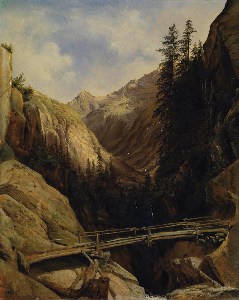À la cascade de la Handeck - Alexandre Calame