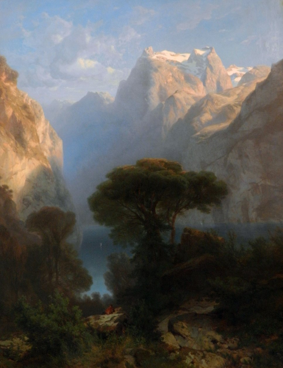 Allemand : Vierwaldstätter See Lac de Lucerne (1853) - Alexandre Calame