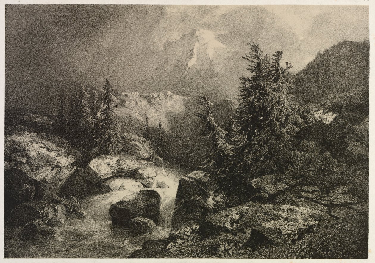 Tempête dans les Alpes - Alexandre Calame