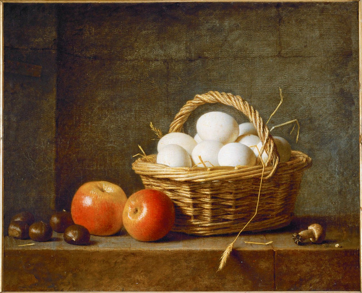 Un panier avec des œufs - Alexandre Couder