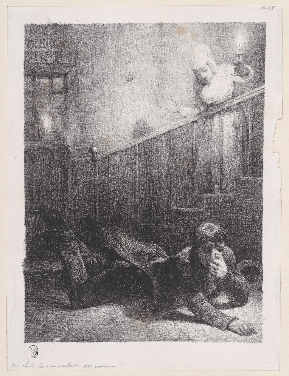 Une chute dans les escaliers, 1834-35 - Alexandre Gabriel Decamps