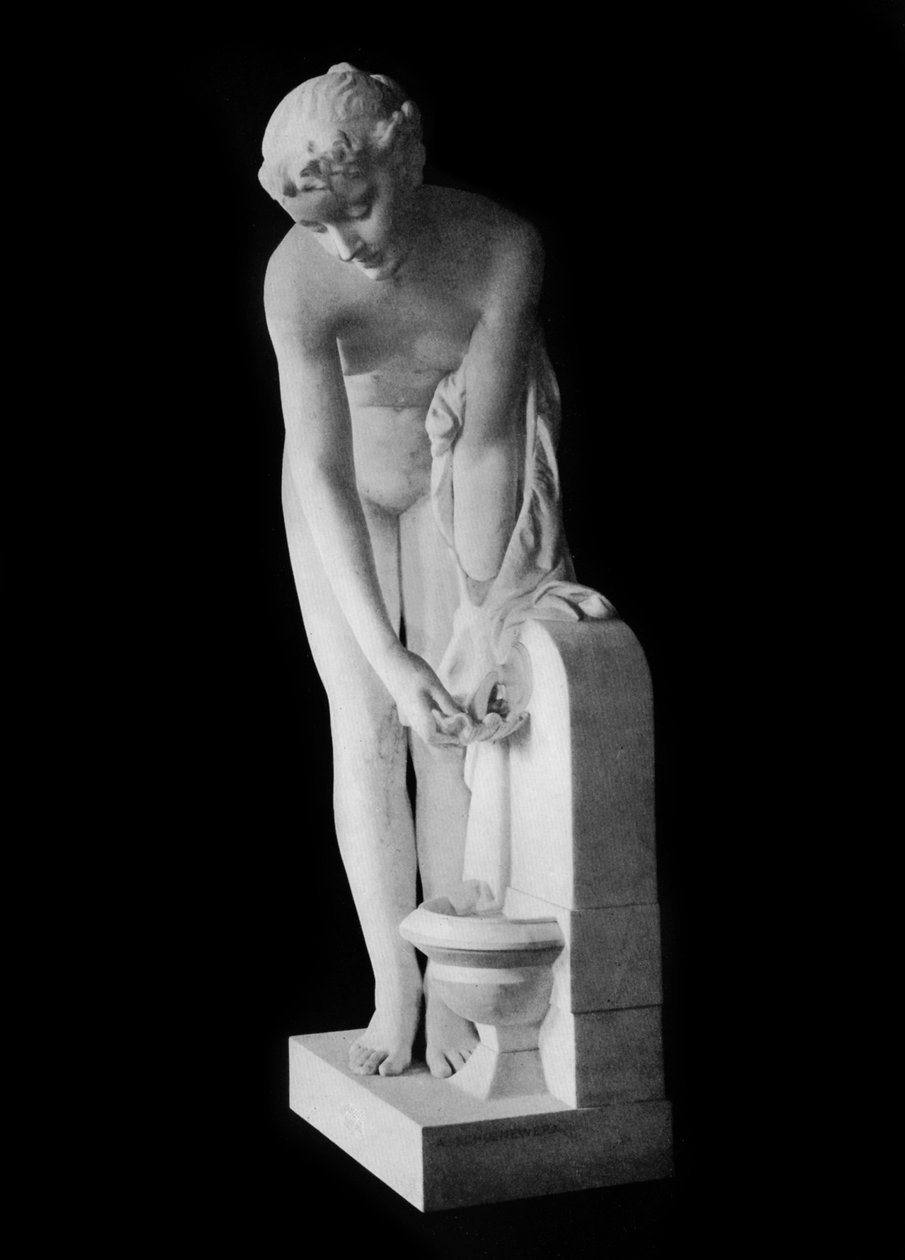Fille à la fontaine, 19ème siècle, 1912 - Alexandre Schoenewerk