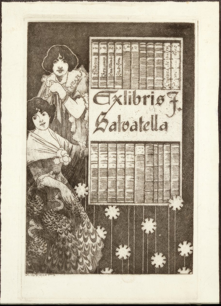 Ex-Libris F. Salvatella - Alexandre de Riquer