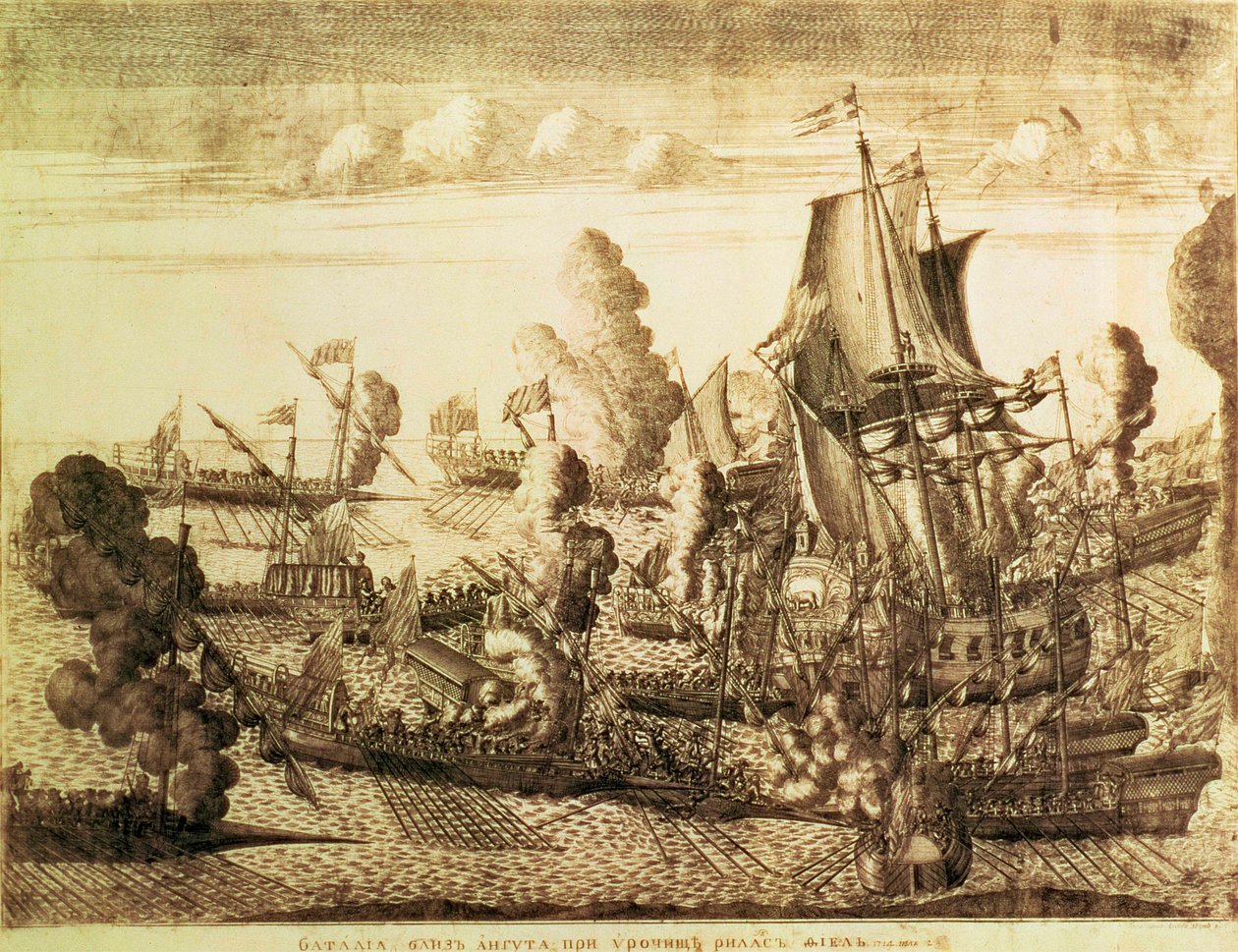 Bataille au large du cap Gangut (Hanko) le 25 juillet 1714, 1715 - Alexei Fyodorovich Zubov