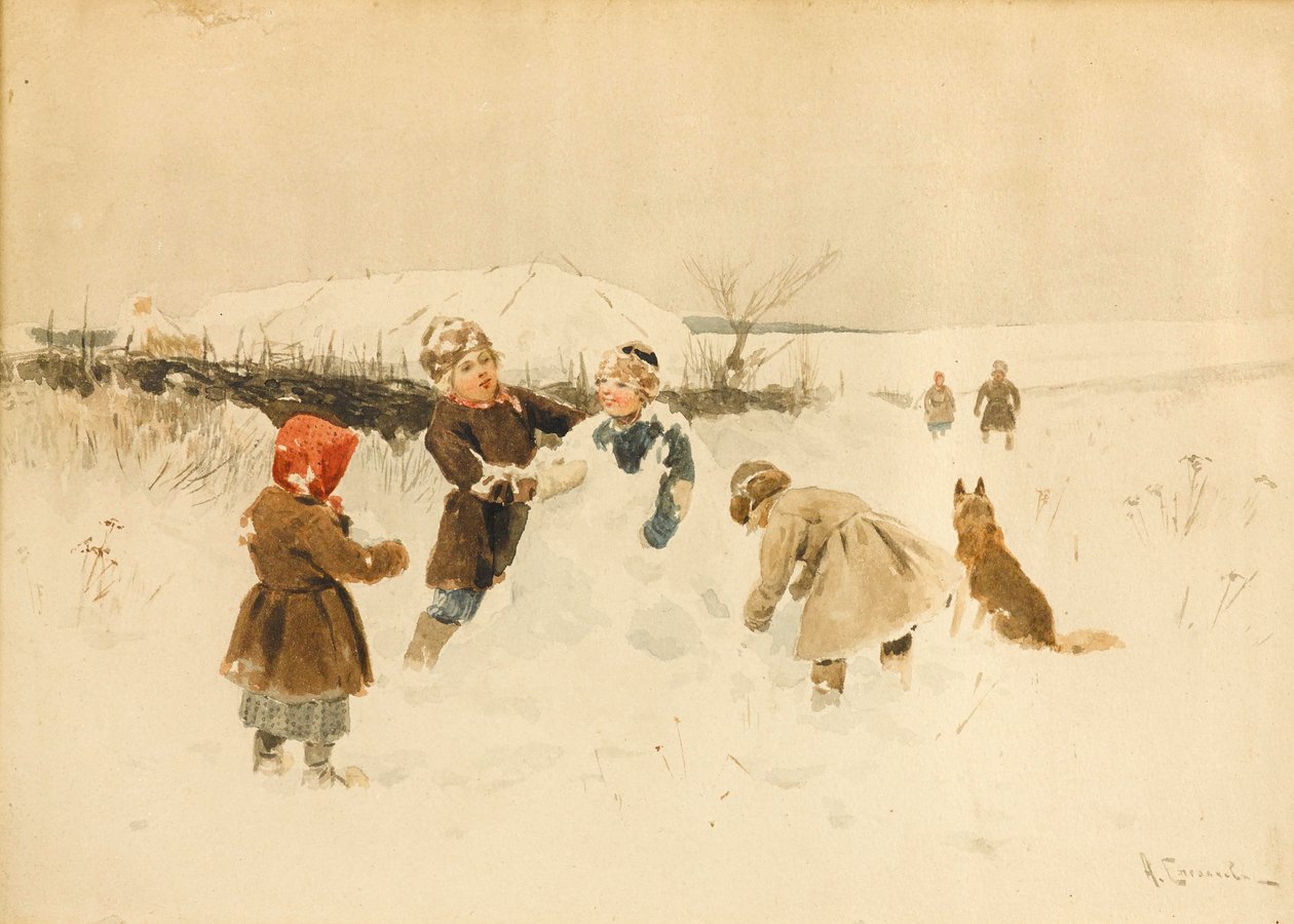 Faire un bonhomme de neige - Alexei Stepanovich Stepanov