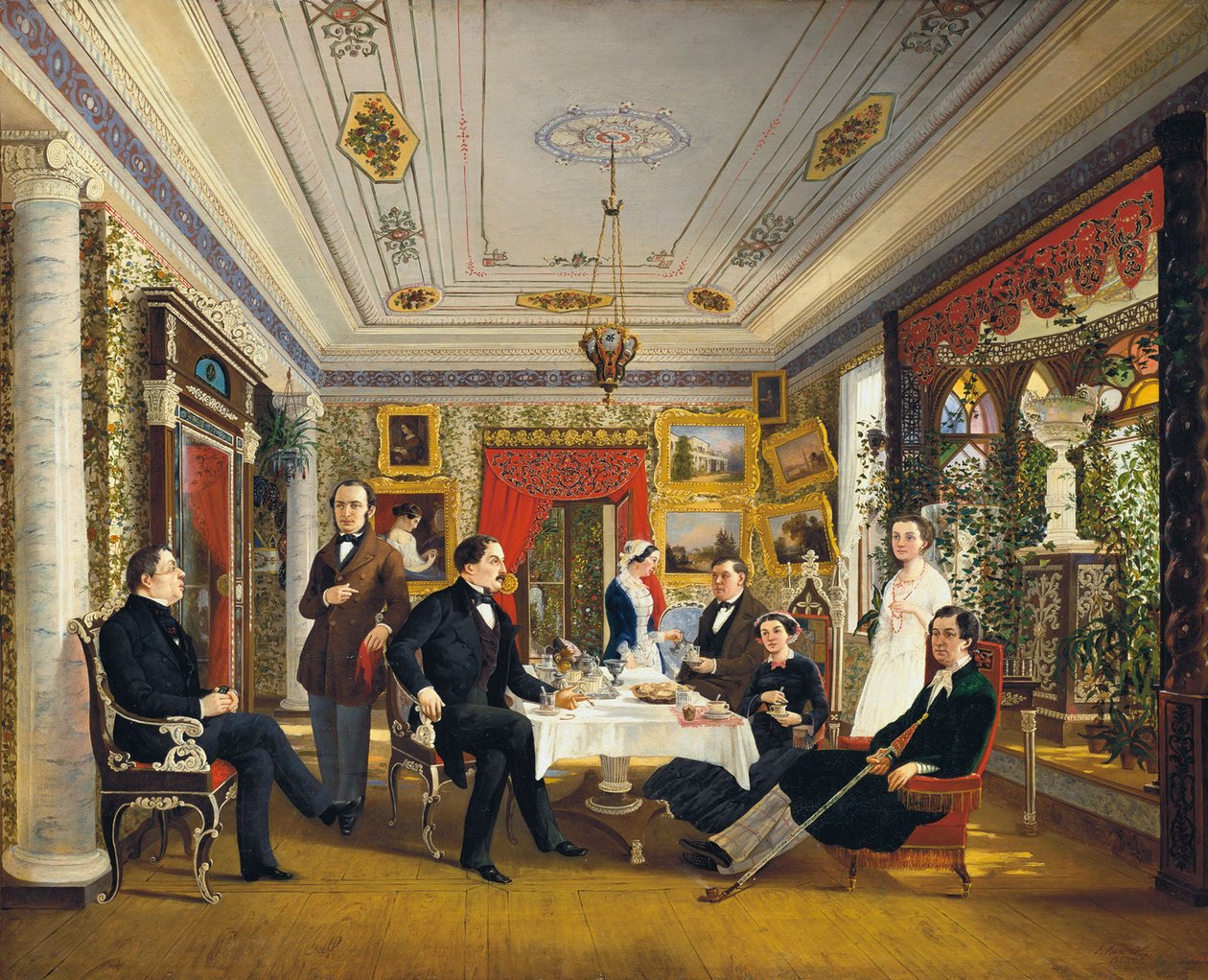 À la table de thé - Alexei Yakovlevich Voloskov