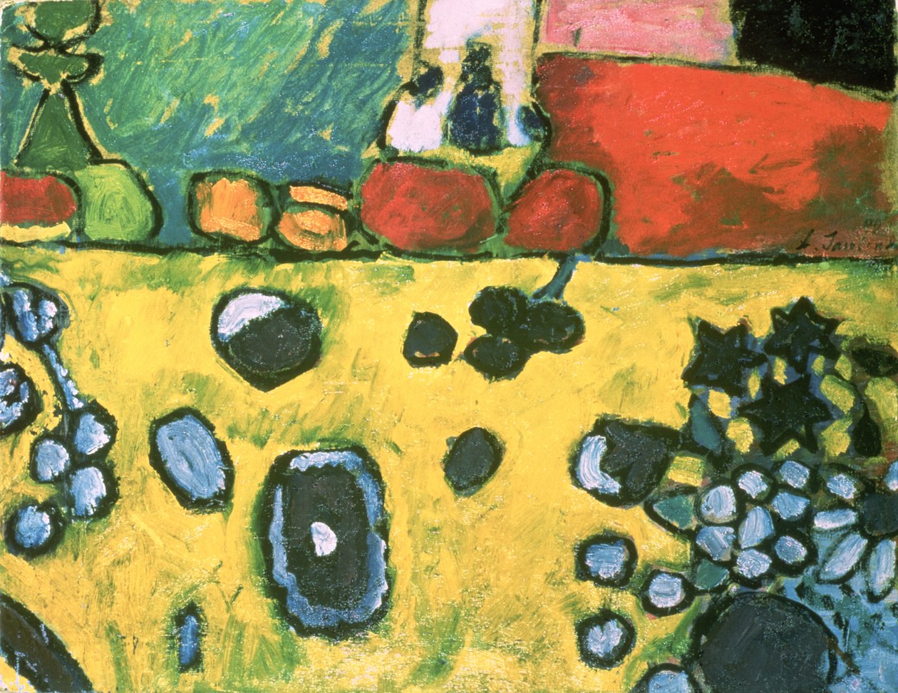 Nature morte avec une nappe colorée, 1909 - Alexej von Jawlensky