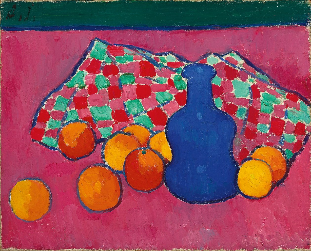 Vase bleu avec des oranges, 1907 - Alexej von Jawlensky