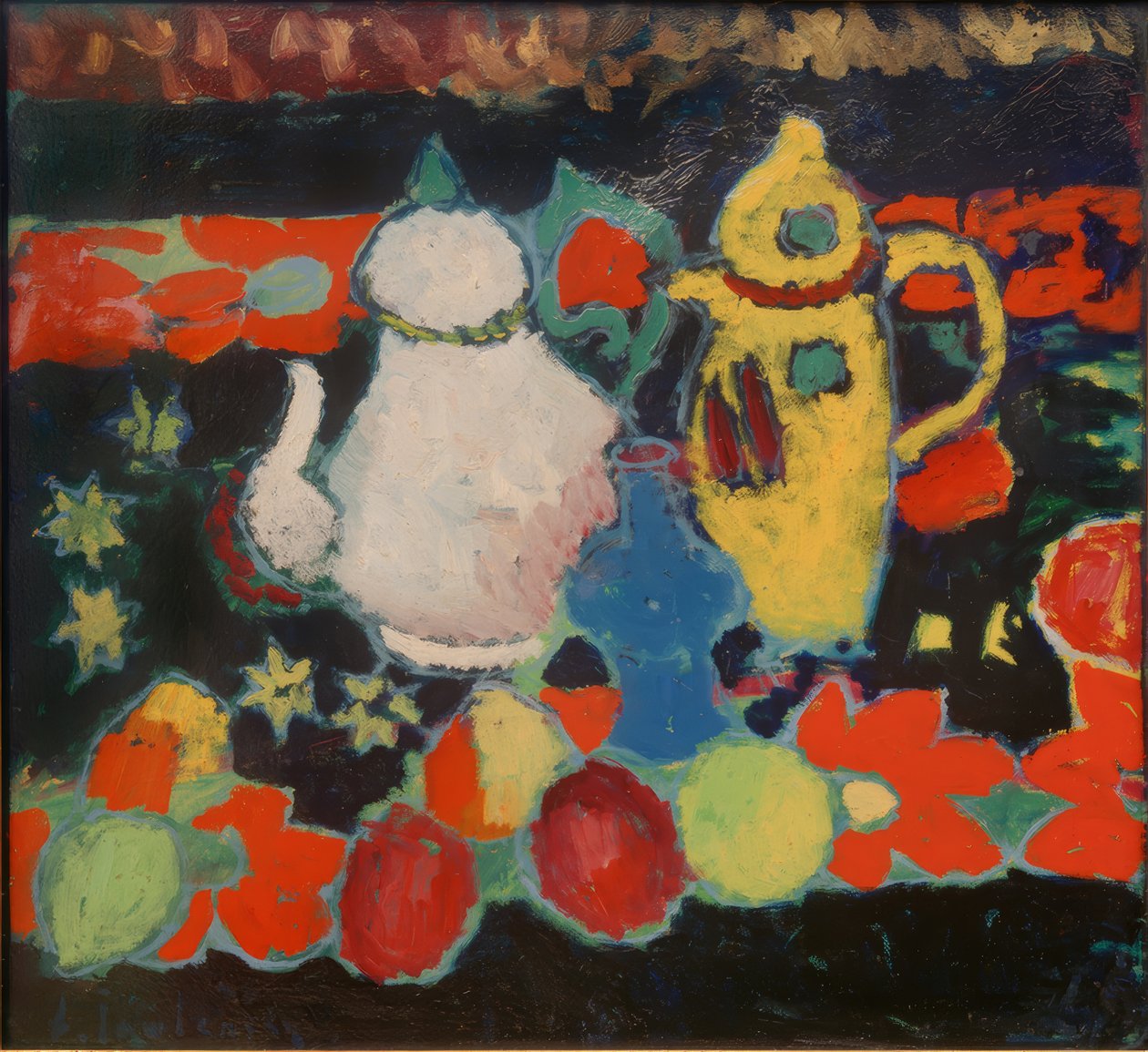 Nature morte avec cruche jaune et blanche - Alexej von Jawlensky