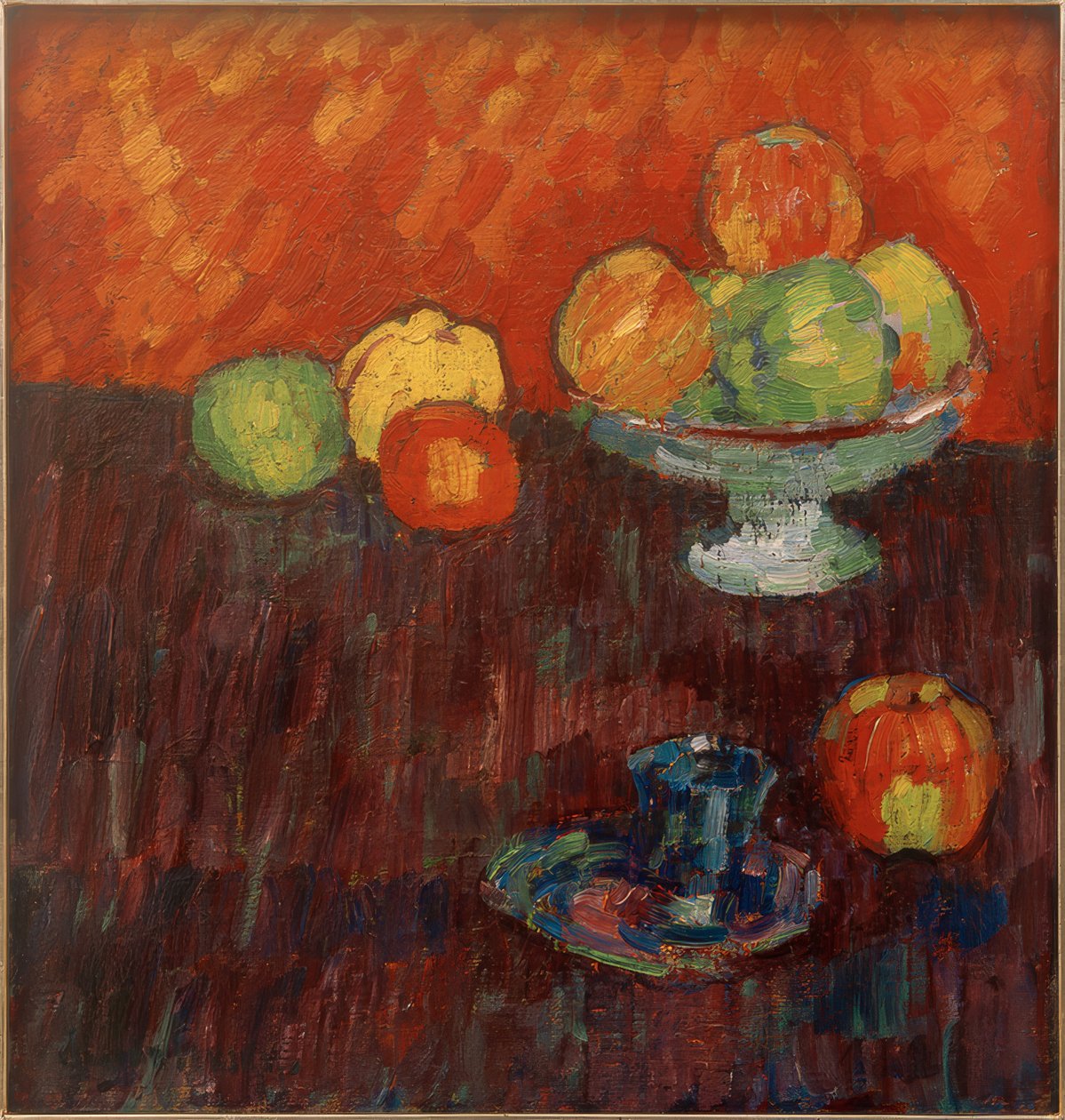 Nature morte avec pommes et tasse bleue - Alexej von Jawlensky