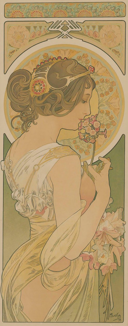 La primevère, 1899 - Alfons Marie Mucha