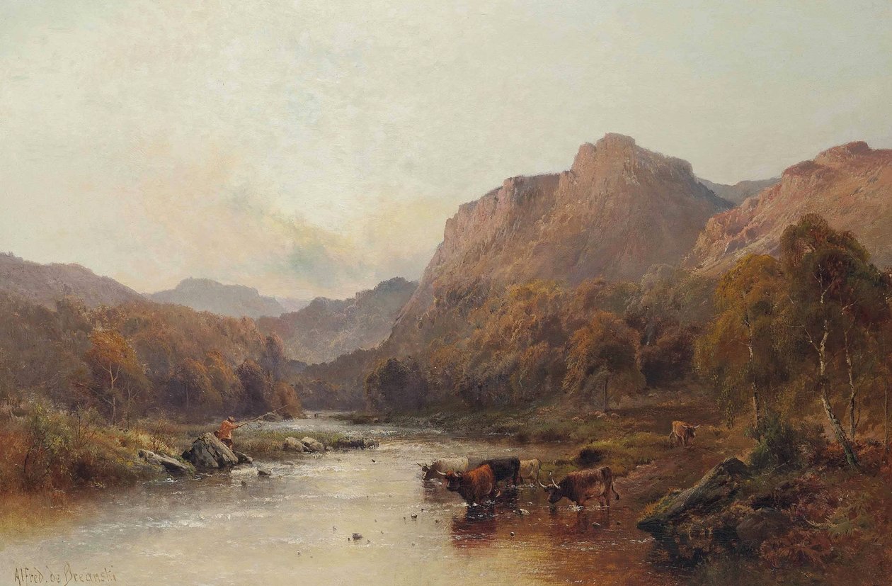 Le ruisseau au château de Campbell - Alfred de Breanski